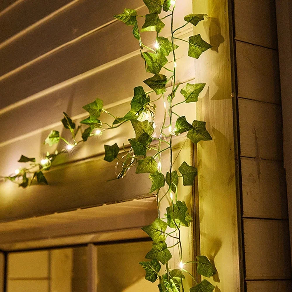 Catena LED solare 5 m con foglie di acero – Luci per giardino e Natale