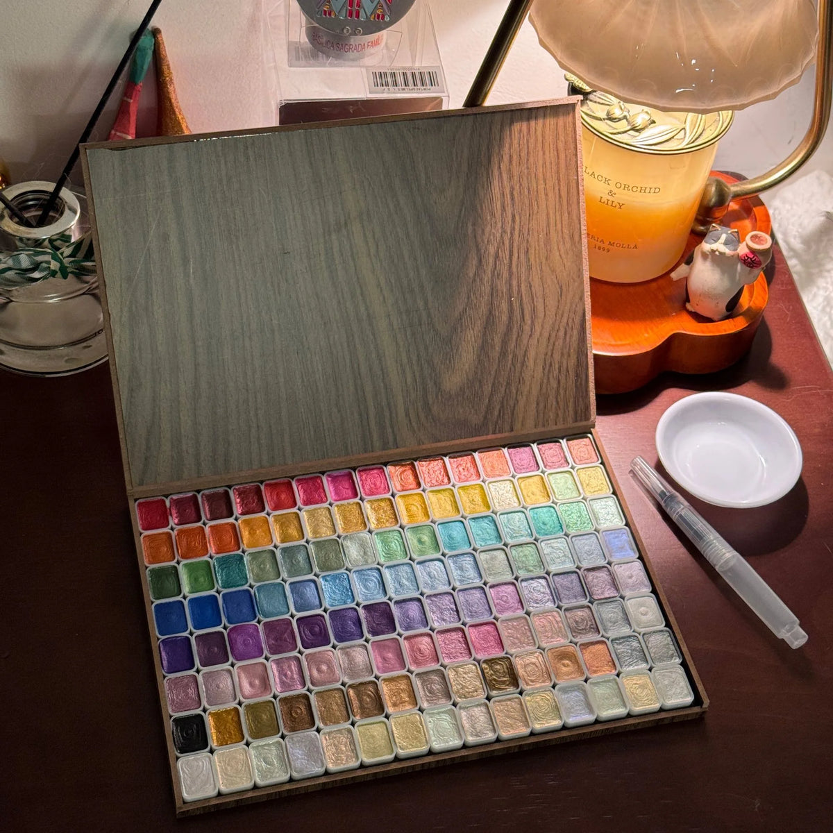 28-120 Colors Pearl Watercolor Pigment: Metallic Solid Paint Portable Art Kit for Painting - Perfect Holiday Gifts for Artists