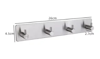 Gancio adesivo 3M in acciaio inox – per cappotti, asciugamani e accessori
