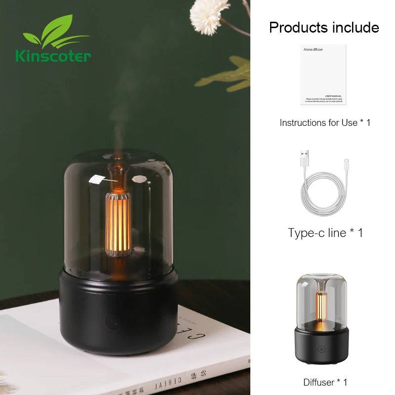 Diffusore d'Aria Portatile Mini USB con Luce Notturna e Nebulizzazione a Freddo…
