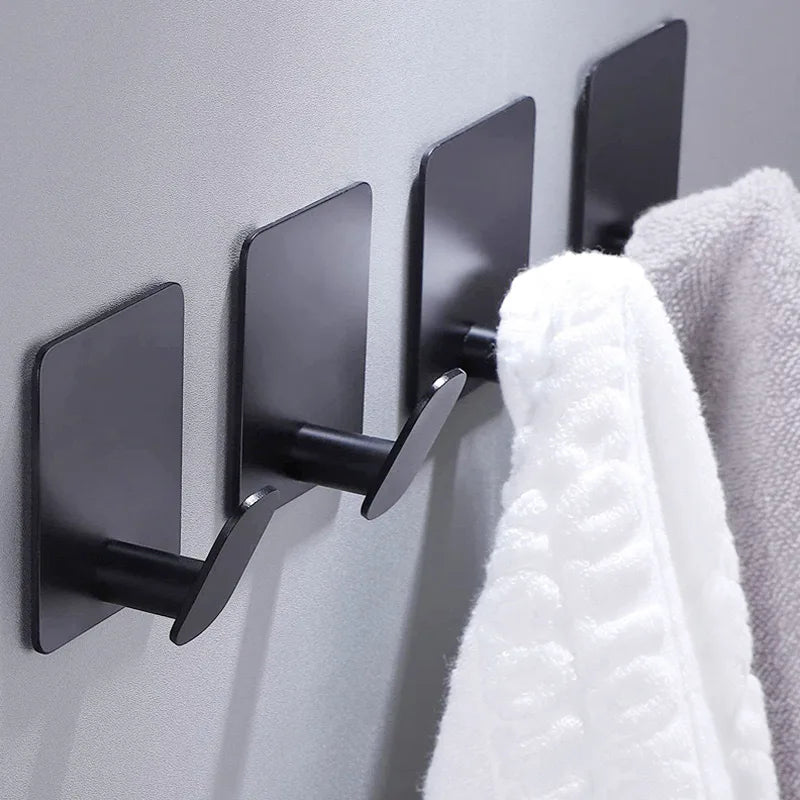 Ganci da parete adesivi in acciaio inox per bagno e cucina – set da 4 pezzi