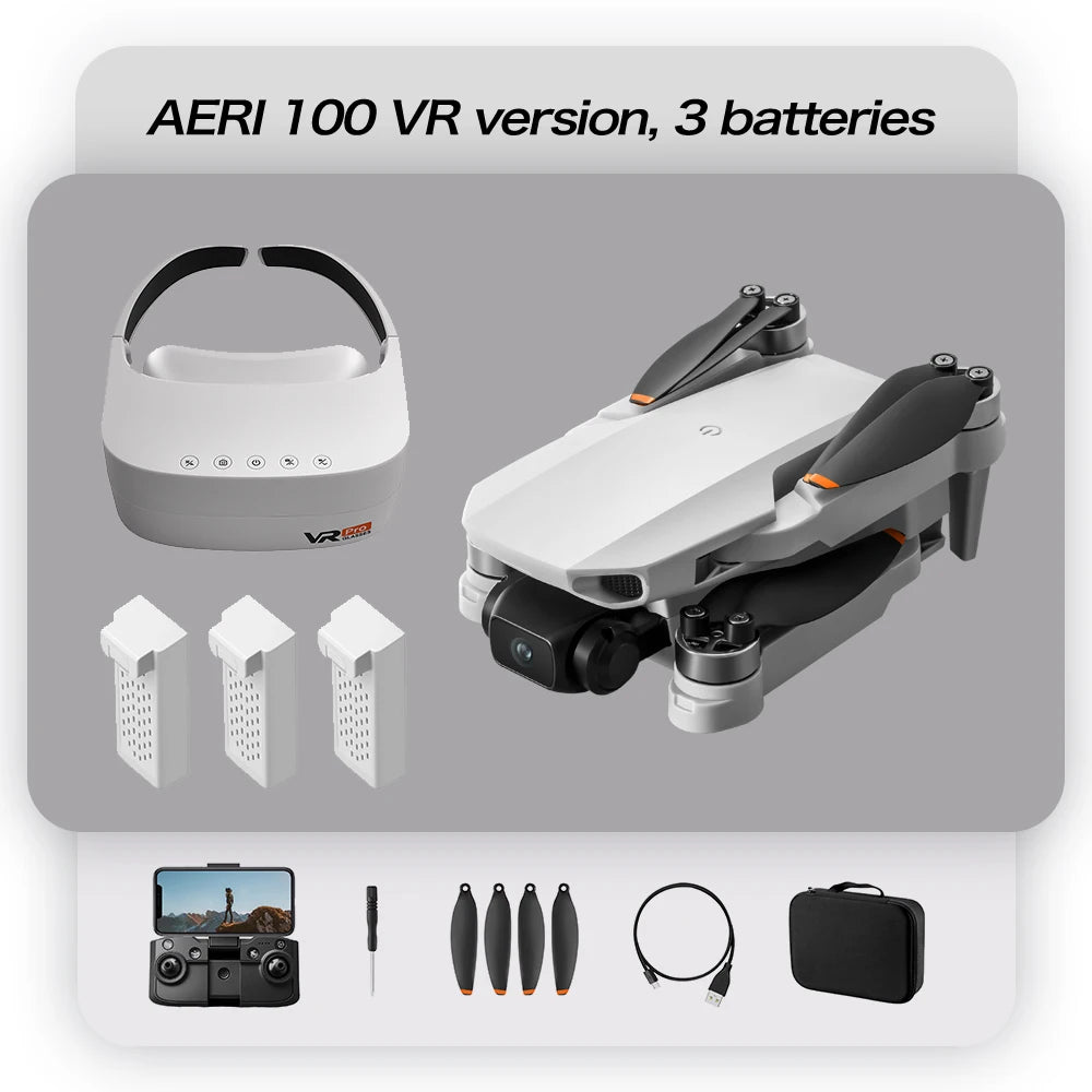 Drone Quadricottero Aeri100 con Telecamera 8K HD, WiFi FPV, Evitamento Ostacoli