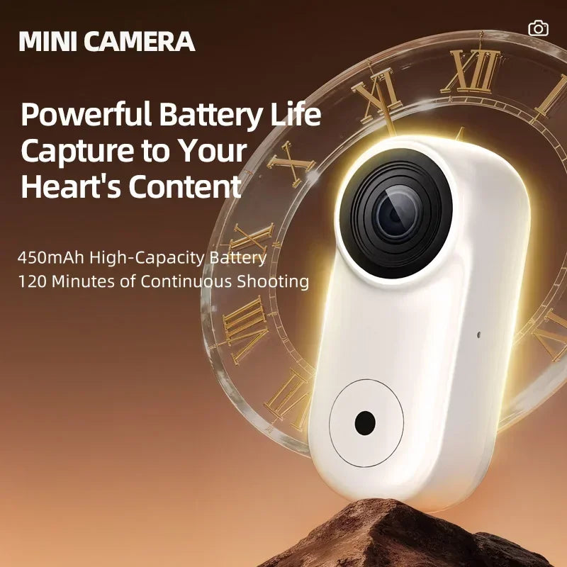 Mini action camera 4K HD portatile, POV, montaggio magnetico per casco e bici