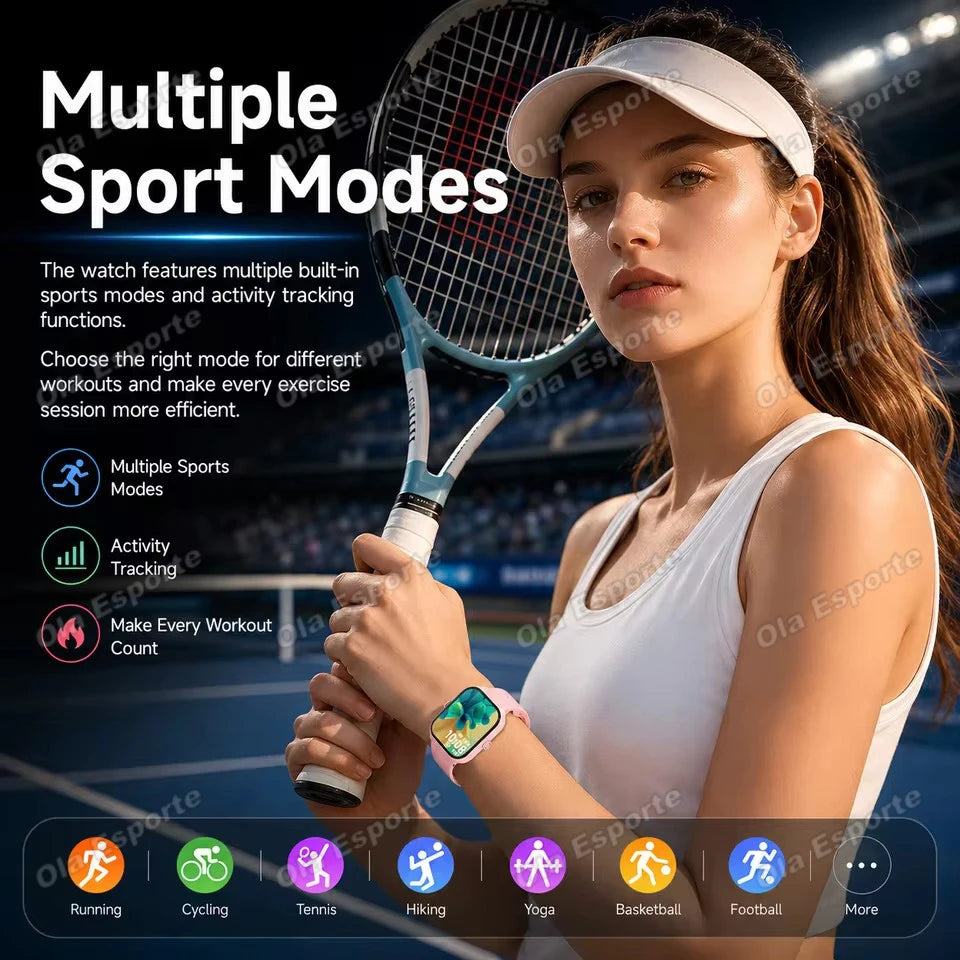 Smartwatch 2.01'' Waterproof Fitness con Monitor Cardiaco e Chiamate
