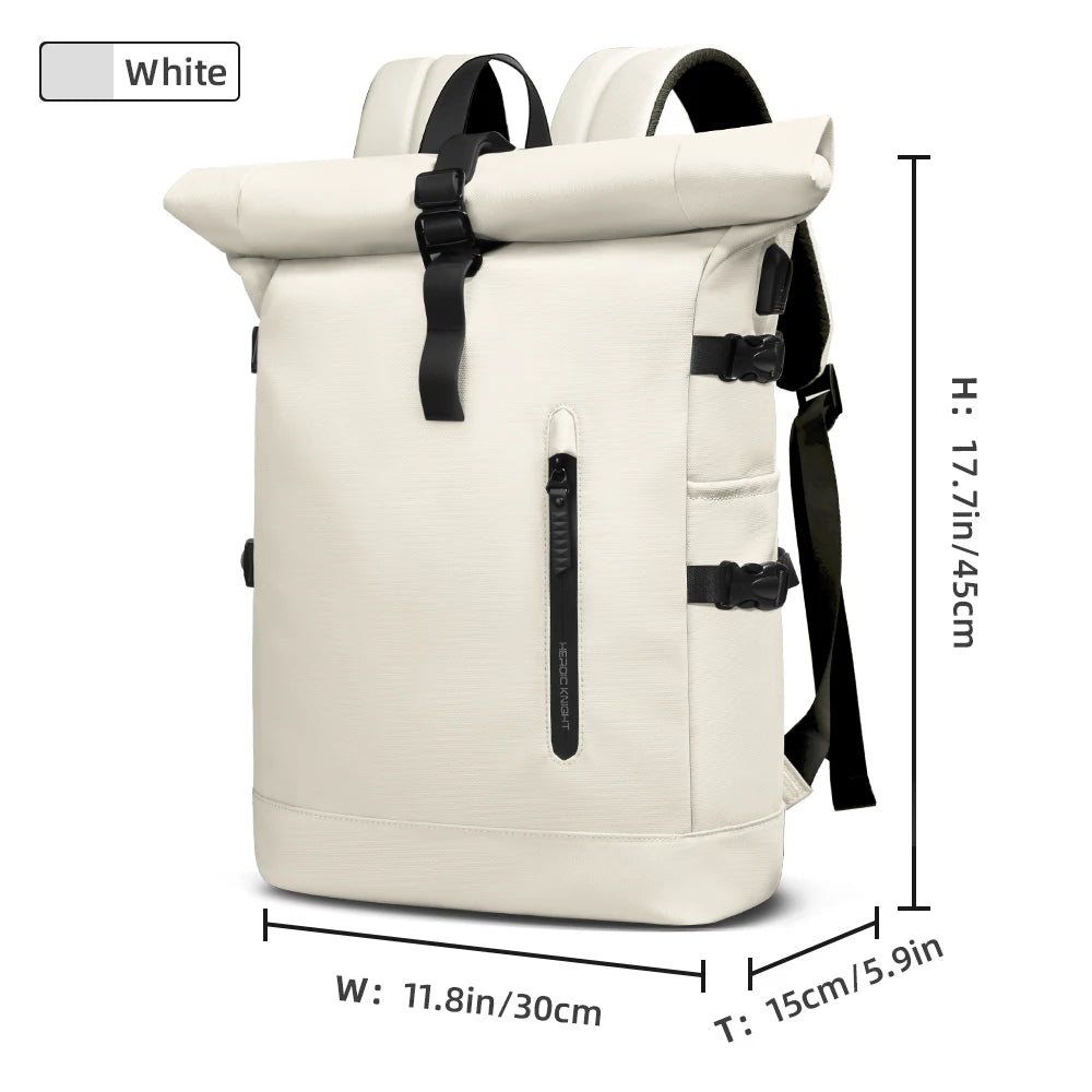 Sac à dos de voyage extensible pour homme 30-45 L imperméable avec port USB pour ordinateur portable 15,6"