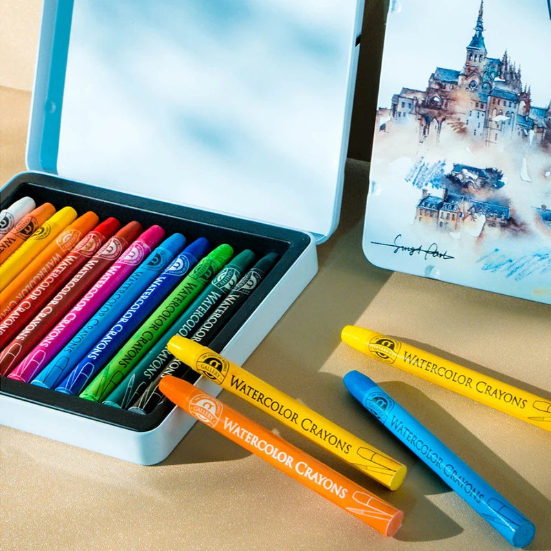 MUNGYO  Water-soluble Crayon Painting Pigment Crayon Artist For Gift Art Students School Supplies 12/24/36Colors MAC