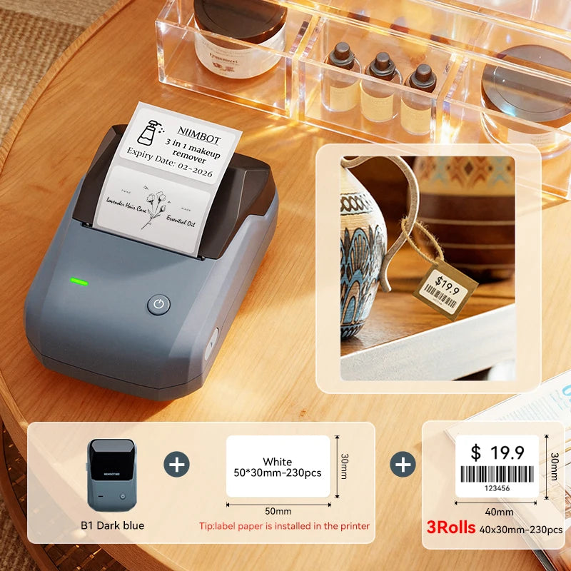 Stampante termica portatile B1 – Etichette adesive 2 pollici Bluetooth