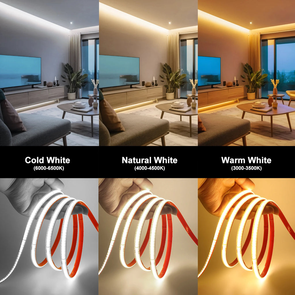Striscia LED COB 220V 10 cm, 240 LED/m, IP65, 3000‑6000 K