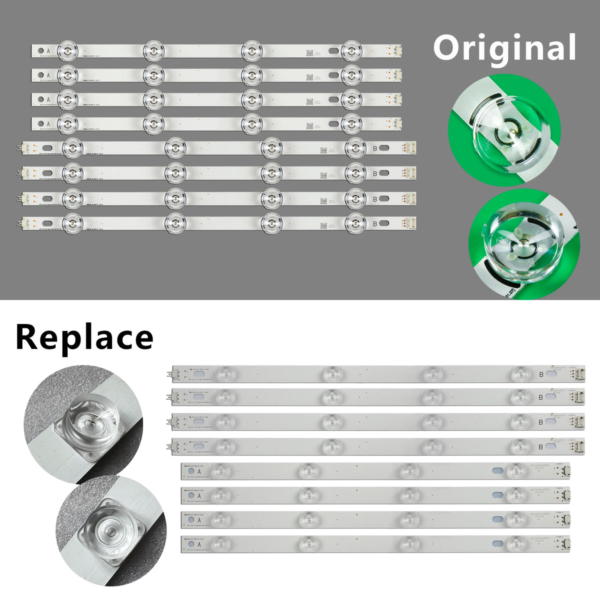 Striscia LED retroilluminazione 825 mm per TV 42" – Compatibile con 42LB580,…