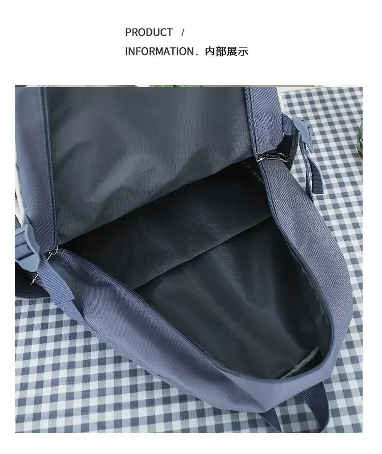 Sac à dos pour femme imperméable à haute capacité, style tendance pour l'école et les voyages