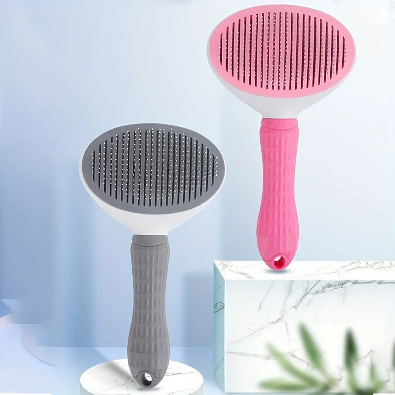 Pet Hair Removal Comb per Cani - Slicker Brush con Funzione Automatica