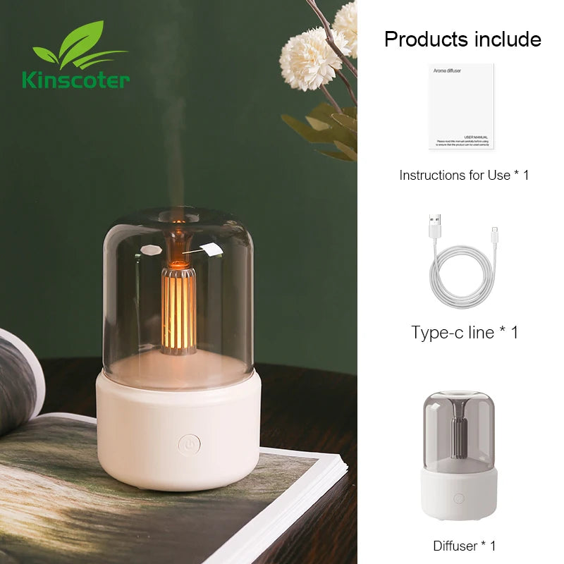 Diffusore d'Aria Portatile Mini USB con Luce Notturna e Nebulizzazione a Freddo…