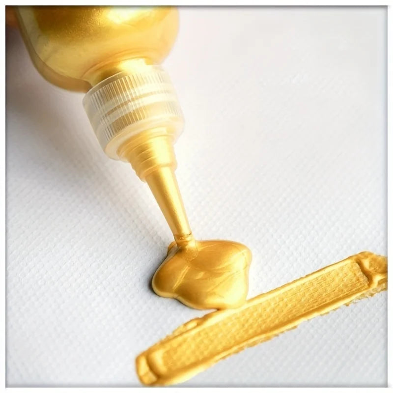 60ml Metallic Acrylic Paint Resin Pigments Golden Silvery Copper For Epoxy Resin Jewelry Making Handmade DIY Colorant Pigment