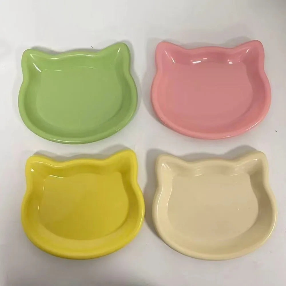 Ciotola per gatto a forma di gatto antiscivolo in plastica – 4 colori