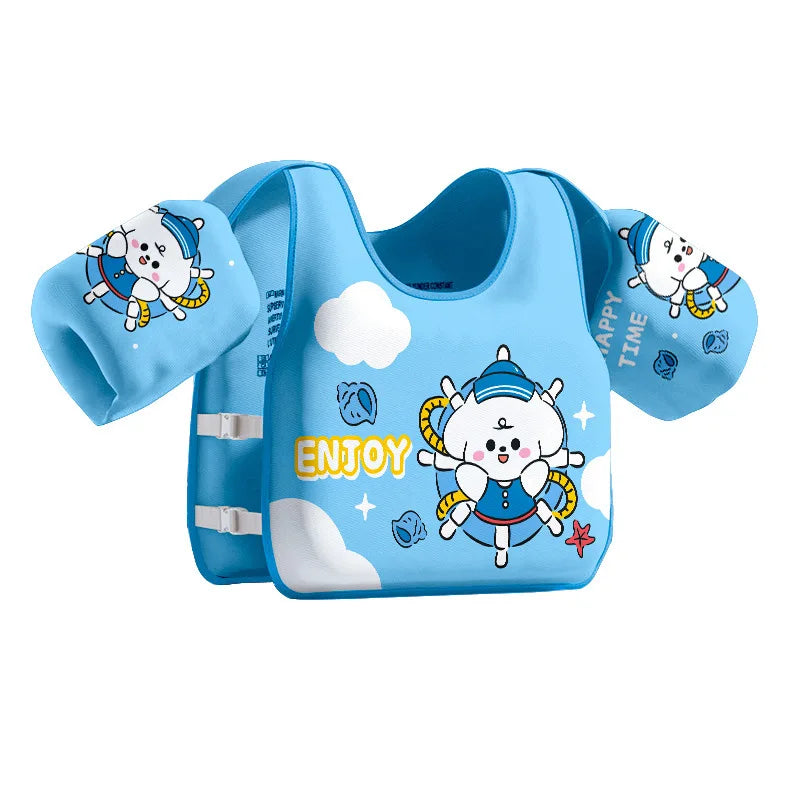 Gilet de natation avec brassards gonflables pour enfants – Coupe…