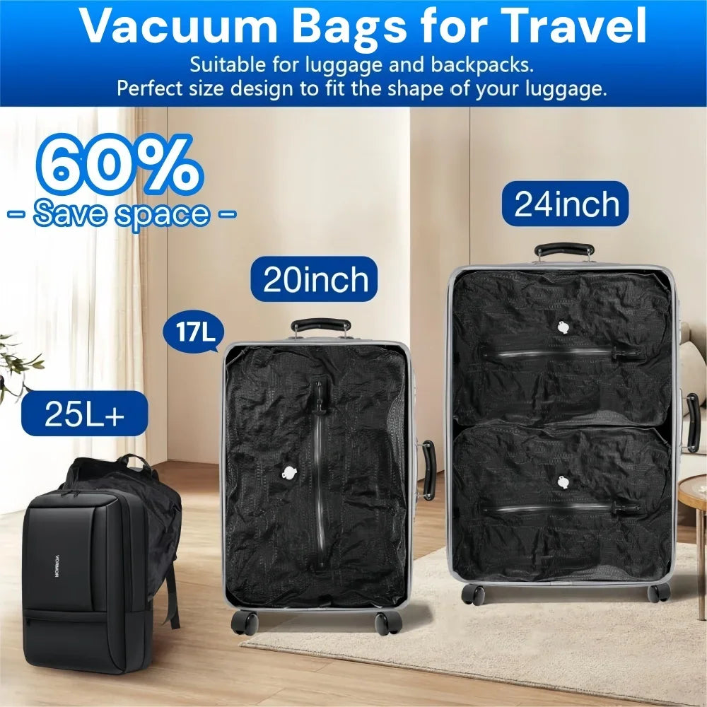 Borse sottovuoto da viaggio 17L con pompa d'aria – Compressione abiti per…
