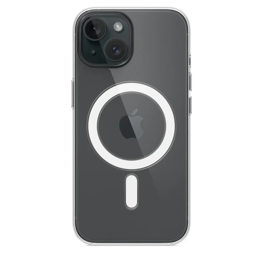 Magnetic Original Clear Case For iPhone 17 16 15 14 13 12 18 Pro Max Plus Mini Air Funda For Magsafe Silicone Transparent Cover