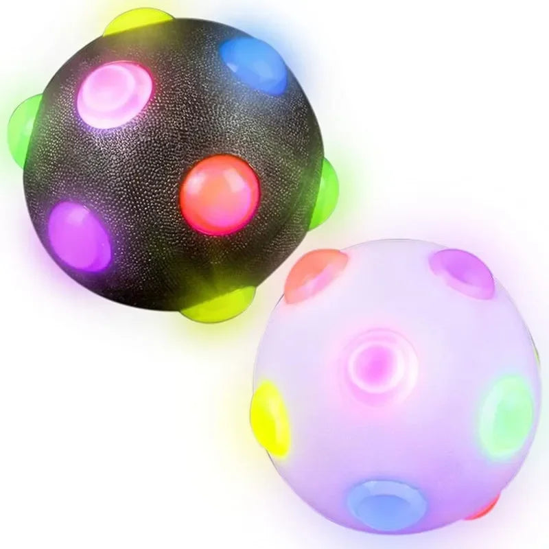 Palla luminosa LED per cani e gatti – Gioco elastico, resistente al morso