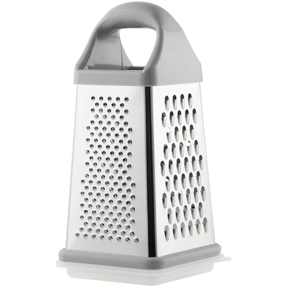 Grattugia e tritatutto 4 lati in acciaio inox per verdure, frutta e formaggi