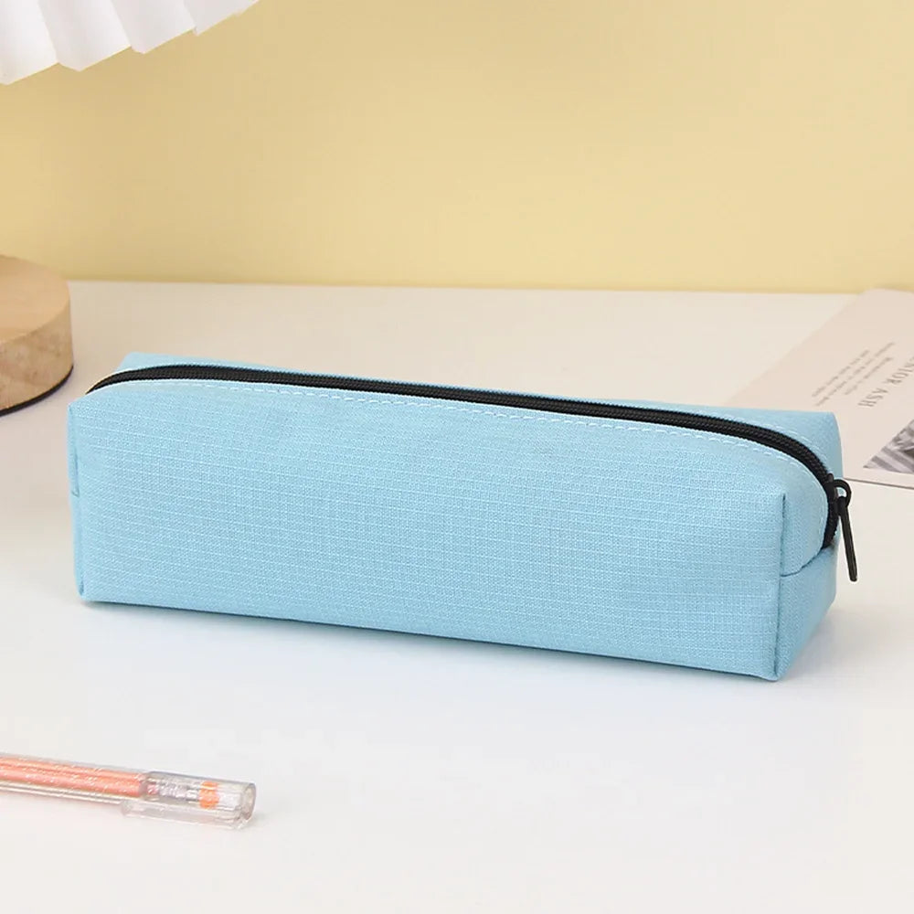 Astuccio per matite a tinta unita con zip, grande e compatto per scuola e…