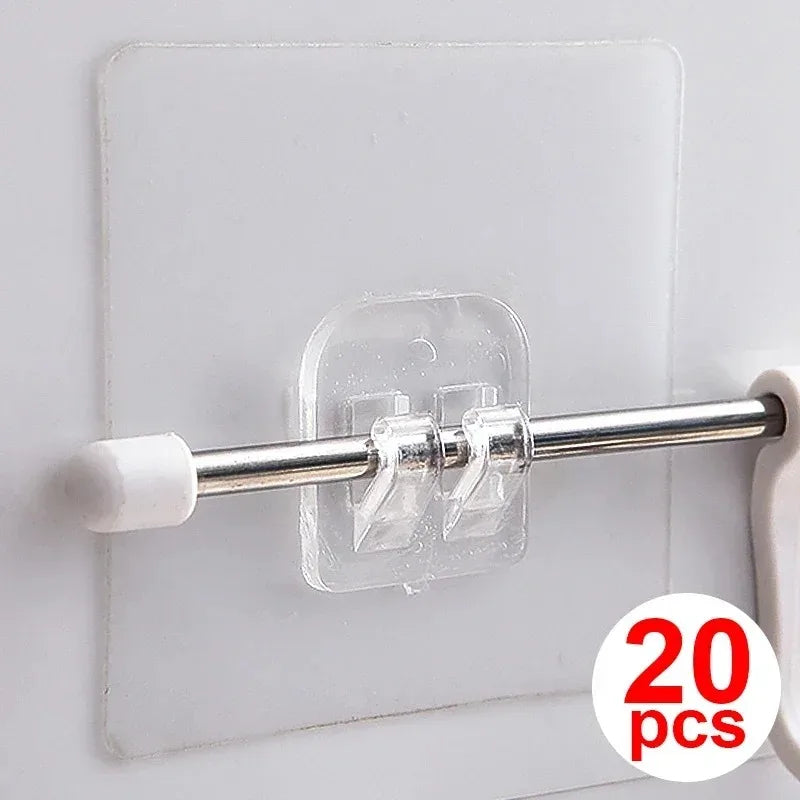 Ganci adesivi per parete, set 1-40 pezzi, capacità 2 kg, per cucina e bagno