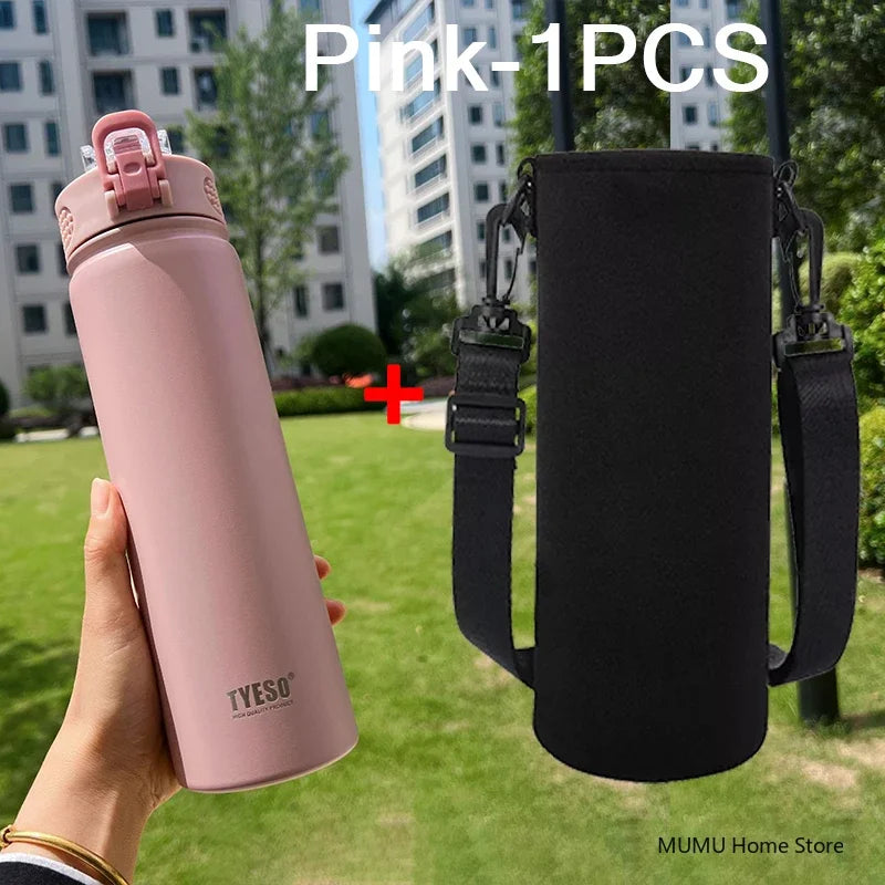 Thermos da 600/750 ml in acciaio inox con cannuccia – Mantiene caldo e freddo