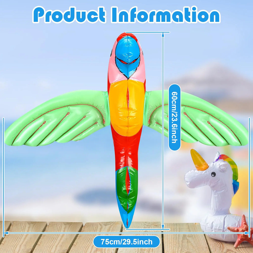 Pappagallo gonfiabile in PVC per giochi all'aperto e spiaggia
