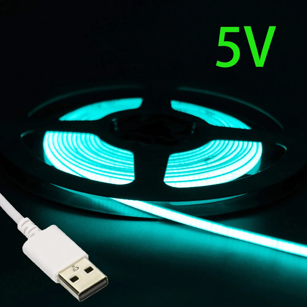 Striscia LED USB 5V COB Multicolore 2,7 mm – 480 LED per PC e Ambienti Interni