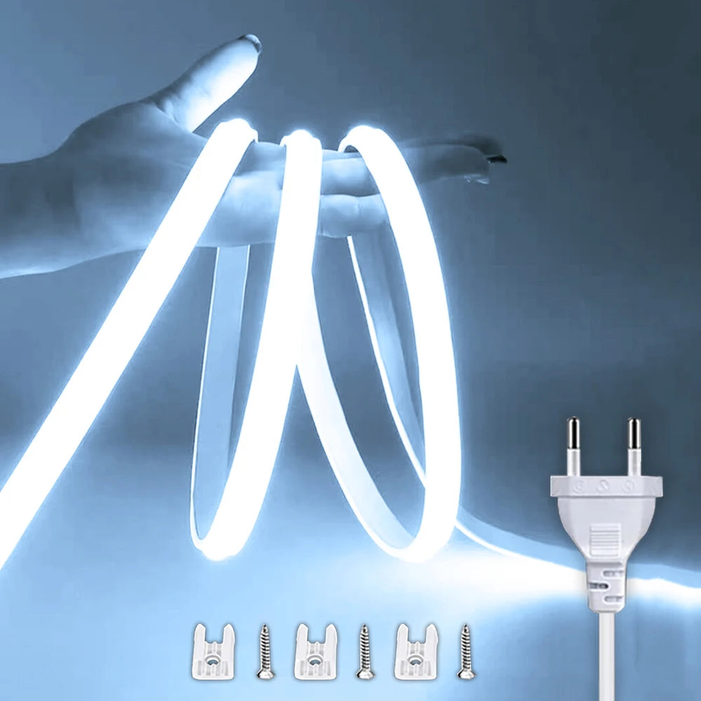 Striscia LED COB 220V IP65 – luce calda/fredda per casa e giardino
