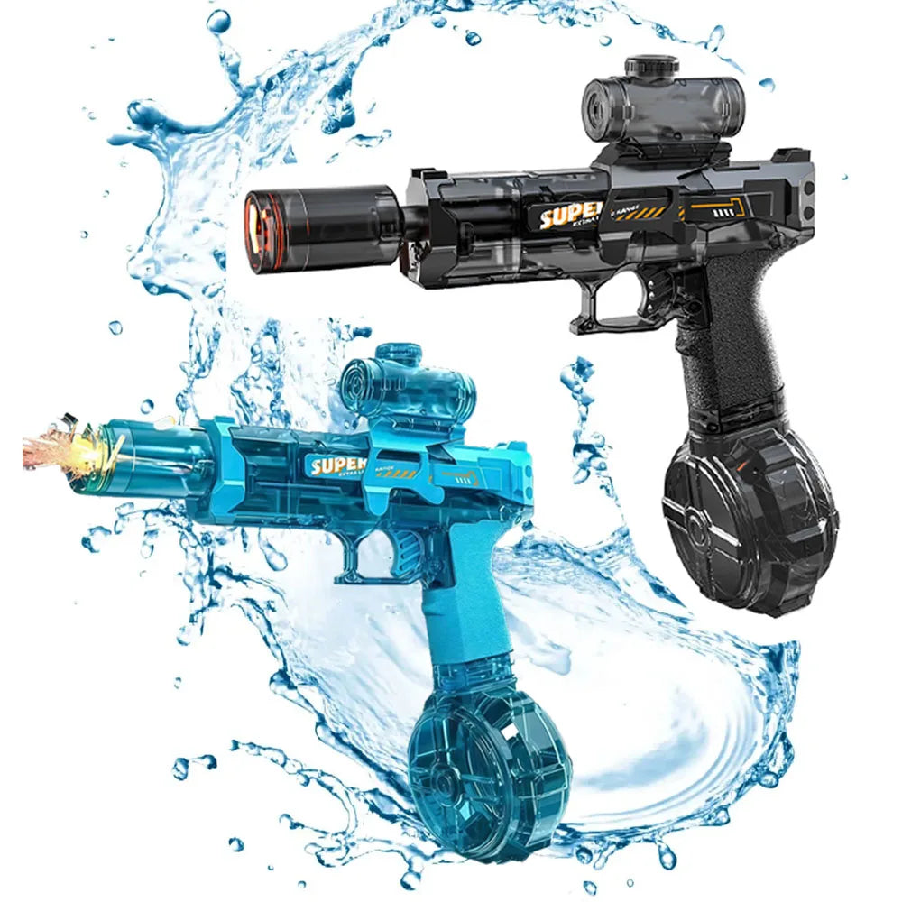 Pistola d'acqua elettrica a spruzzo continuo con sensore automatico e luci