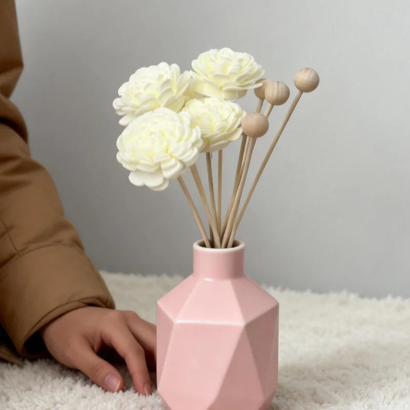 9PCS Artificial Flower Rattan Reed Fragrance Aroma Diffuser Refill Stick DIY Floral