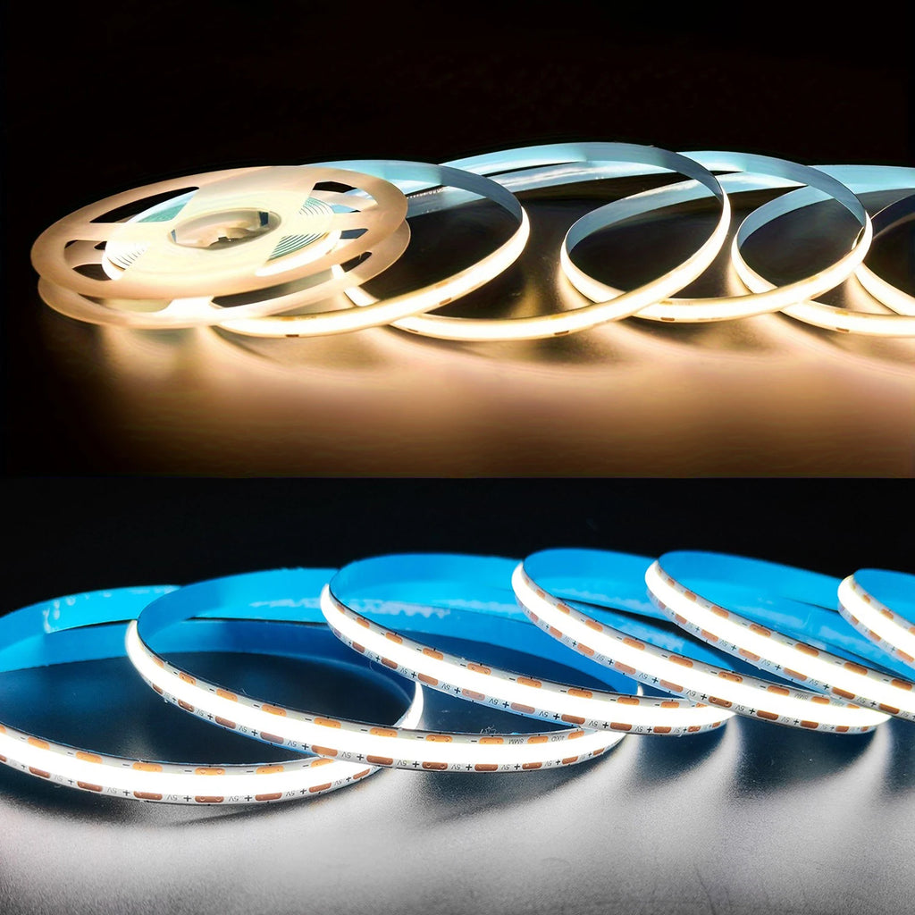 Striscia LED COB 5V dimmerabile 3 modalità – Bianco e Bianco Caldo, flessibile…