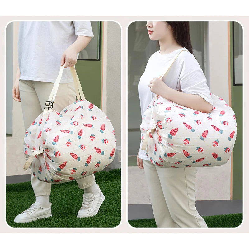 Borsa da Shopping Pieghevole Impermeabile per Viaggi, 48‑64 L, 20 kg