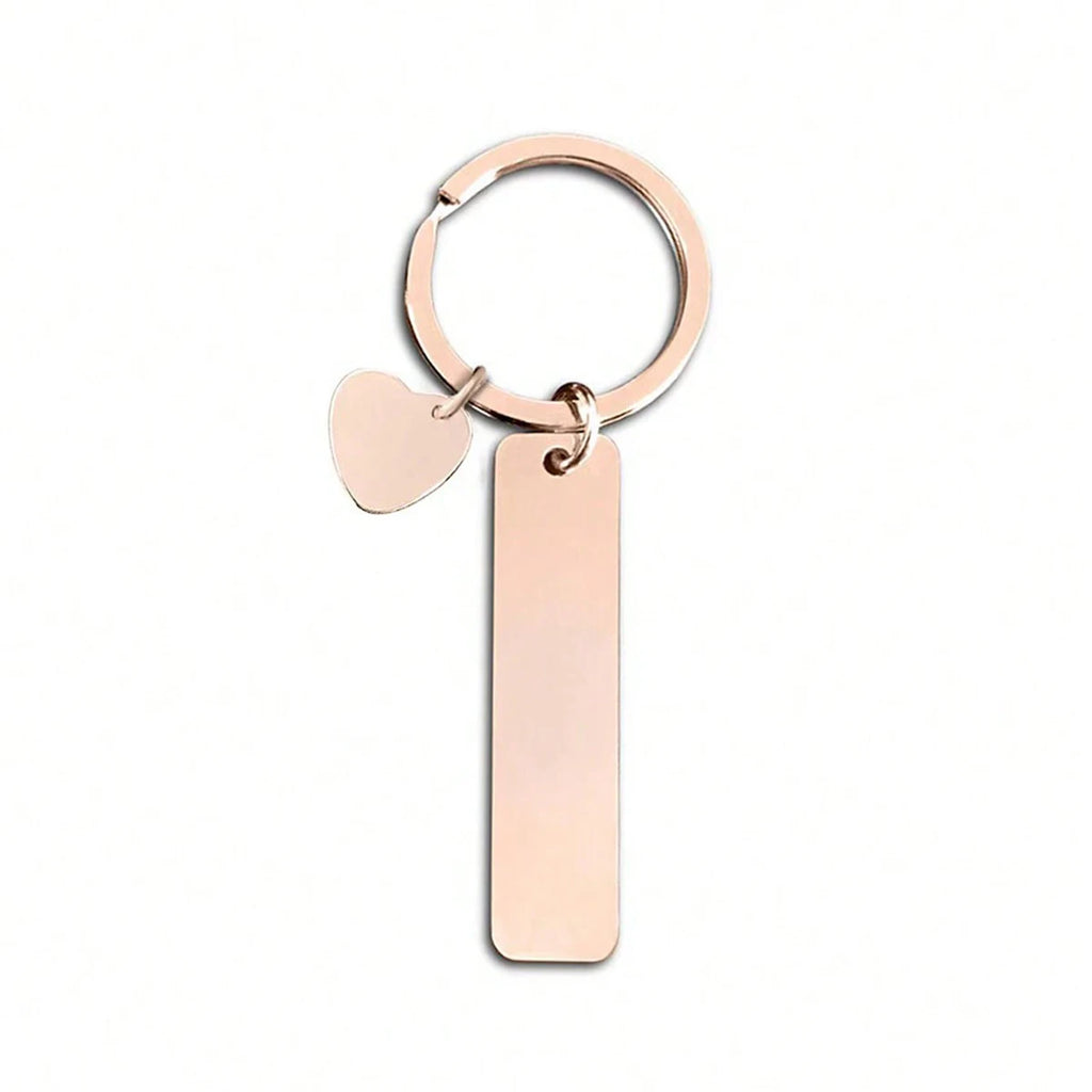 Custom Text Keychain Customized Engraved Name Key Ring Stainless Steel Valentine's Day Gift For Men Women Personalized Key Chain