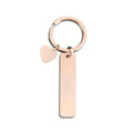 Custom Text Keychain Customized Engraved Name Key Ring Stainless Steel Valentine's Day Gift For Men Women Personalized Key Chain