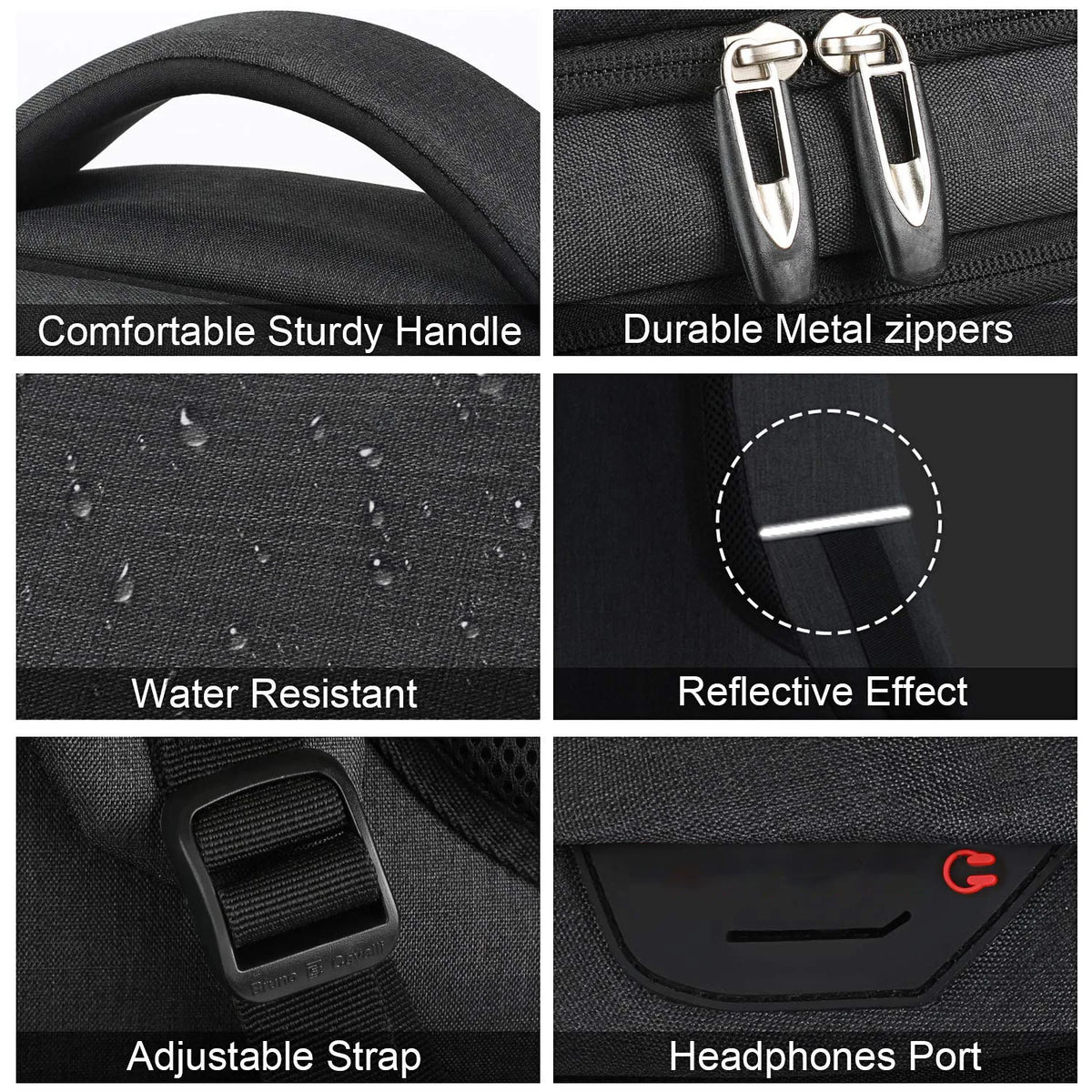 Sac à dos homme voyage grande capacité imperméable compartiments ordinateur portable