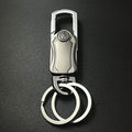 High Quality Simplicity Waist Hanging Creative Double Ring Metal Zinc Alloy Key Chain Men's Women's Keychain