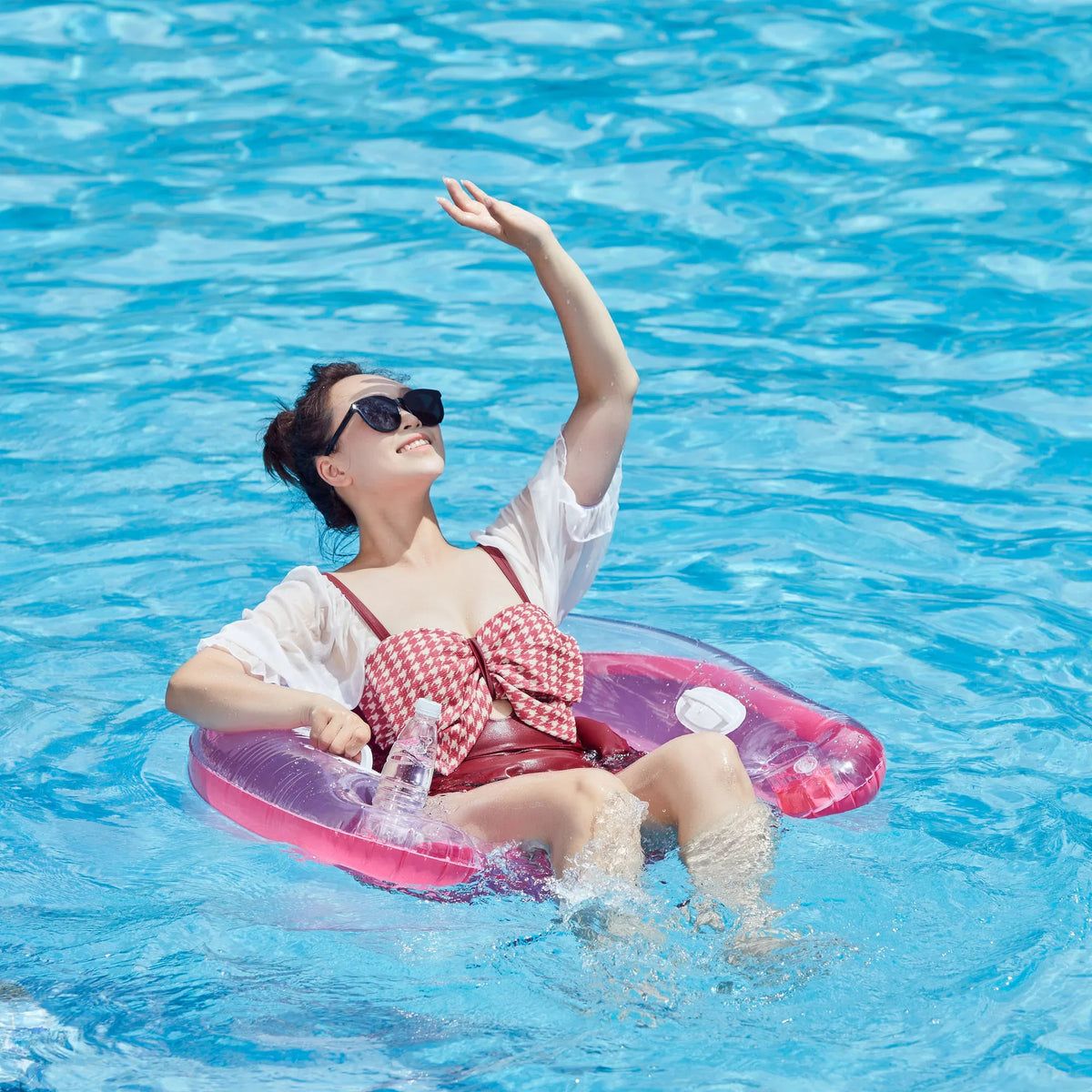 ROOXIN Water Hammock Adult Swim Ring Tube Inflatable Swim Mattress Swimming Ring Swim Adult Pool Float
