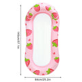 green leaf inflatable pool float – adult mattress style, summer beach & pool