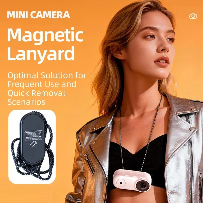 Mini action camera 4K HD portatile, POV, montaggio magnetico per casco e bici