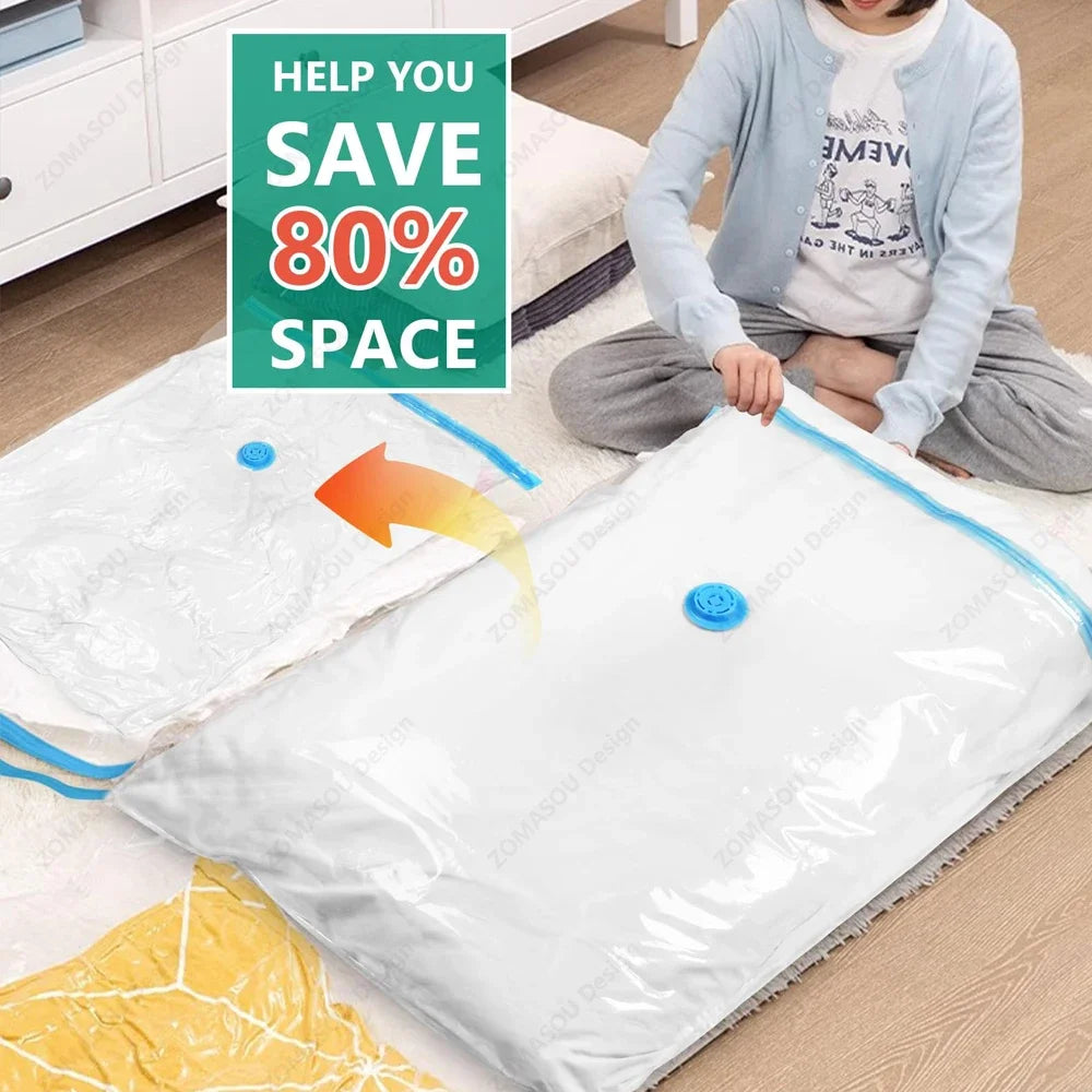 Sacchetti sottovuoto riutilizzabili per risparmio spazio – 1-24 pezzi