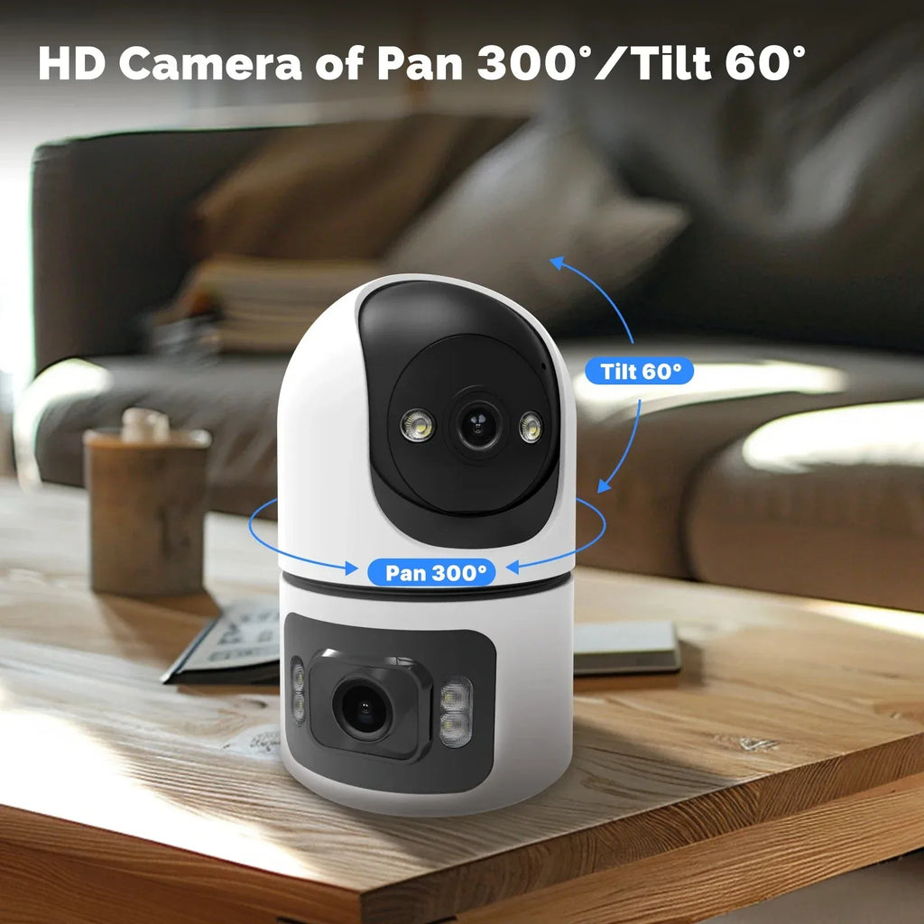 Telecamera Wi‑Fi 8MP PTZ Dual Lens con Audio Bidirezionale e Visione Notturna
