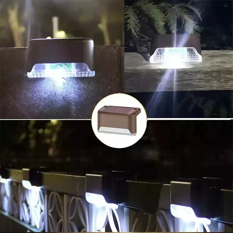 Solar LED Lights – Outdoor Garden, Deck, and Stair Lamp – Waterproof Step Lamp – Available in packs of 1, 4, 8, or 12
