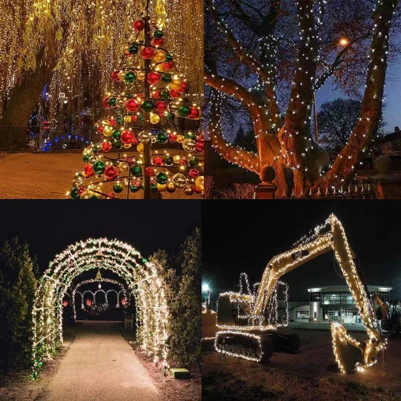 Catena LED solare per esterno – Luci decorative per giardino, Natale e feste