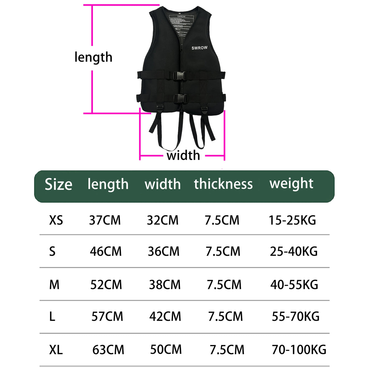 Outdoor Adult Children's Neoprene Life Jacket Water Sports Swim Kayak Snorkeling Boating Surfing Rafting Safety Life Jacket