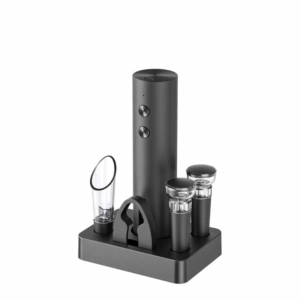 Apribottiglie Elettrico con Aeratore e Tappo Ermetico – Set Regalo Vino