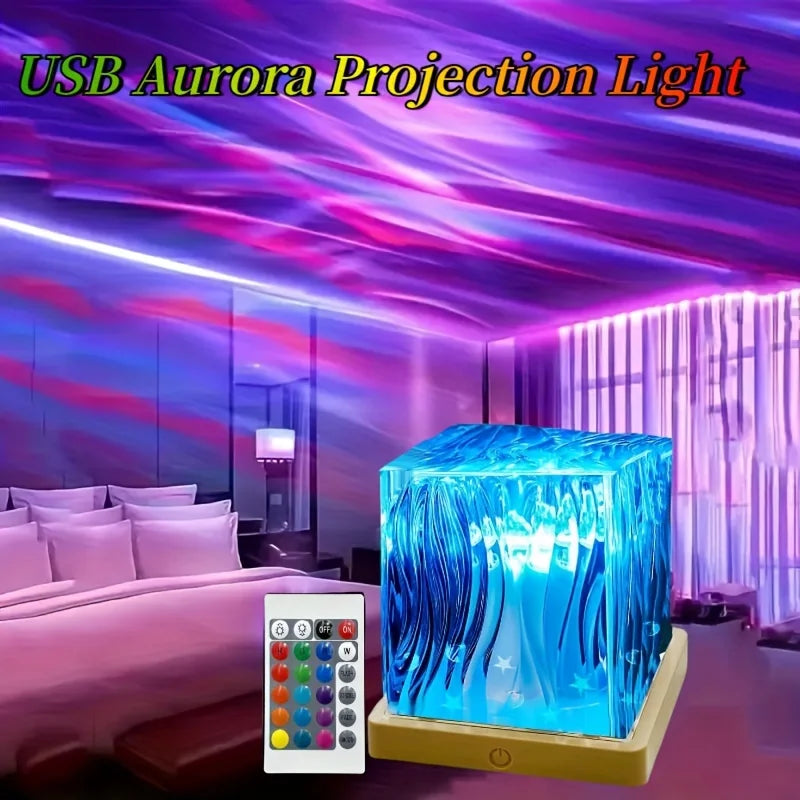 Proiettore Luci Ocean Wave 16 Colori con Telecomando - Lampada Aurora LED
