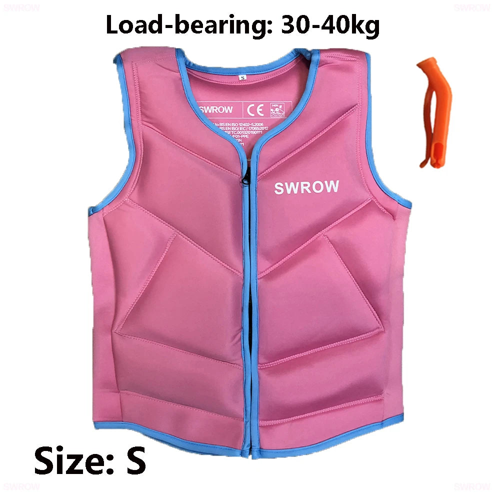 Neoprene buoyancy vest for adults and children – water sports