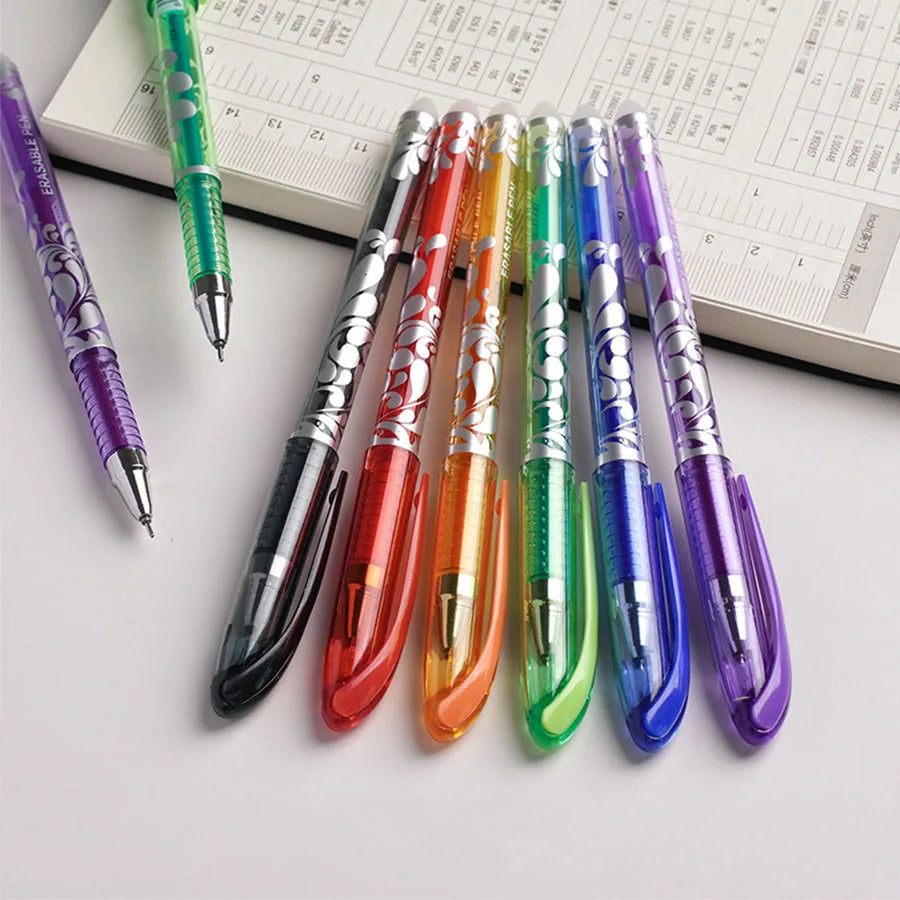 Set da 36 penne gel cancellabili 6 colori per scuola e ufficio