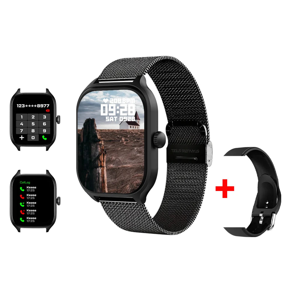 Smartwatch con display 2.01" e risposta chiamate – fitness e salute